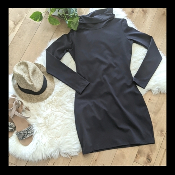 SUSANA MONACO -   Navy Long Sleeve Turtleneck Mini Dress - Picture 9 of 9